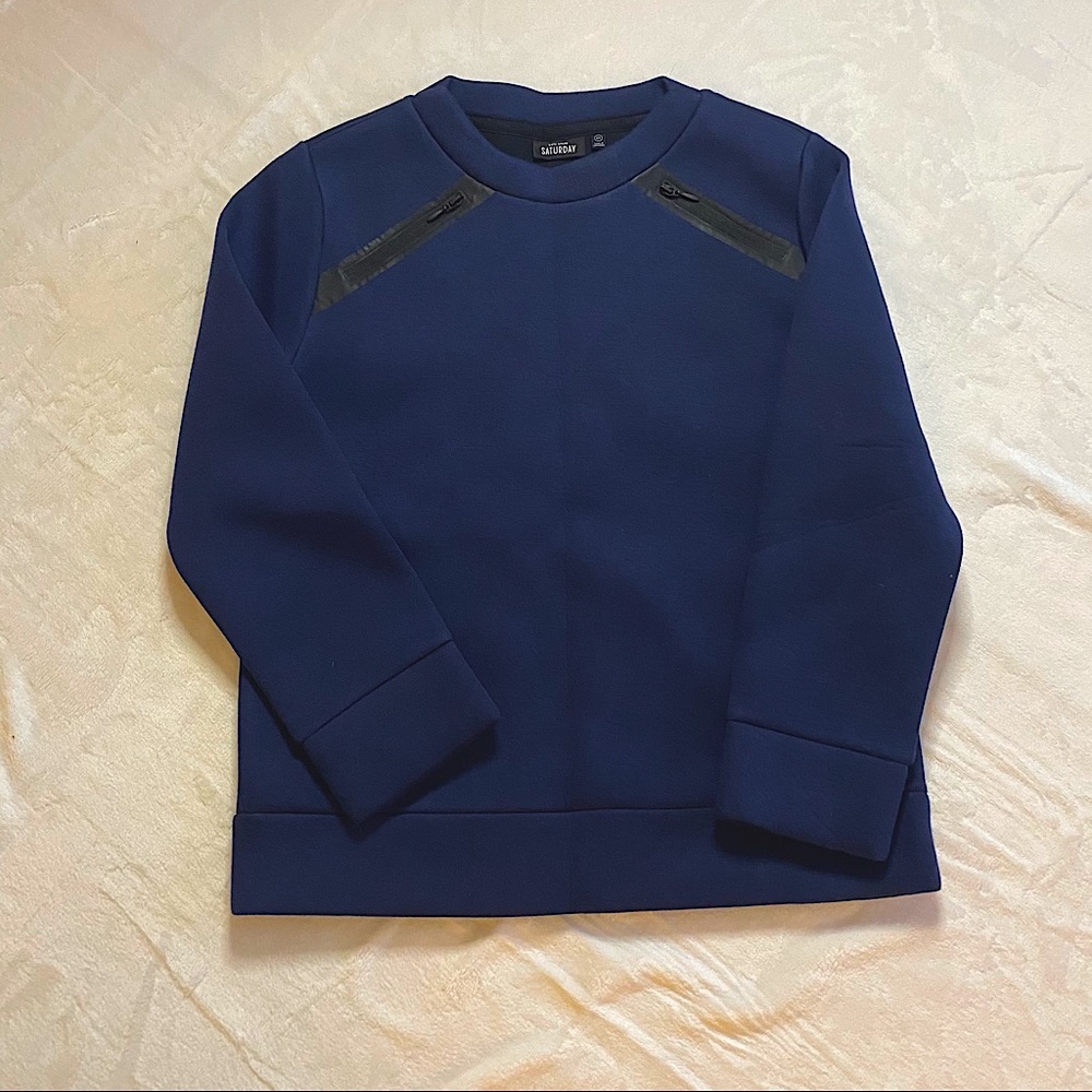 Saturday by Kate Spade Zipper Trimmed Sweatshirt
